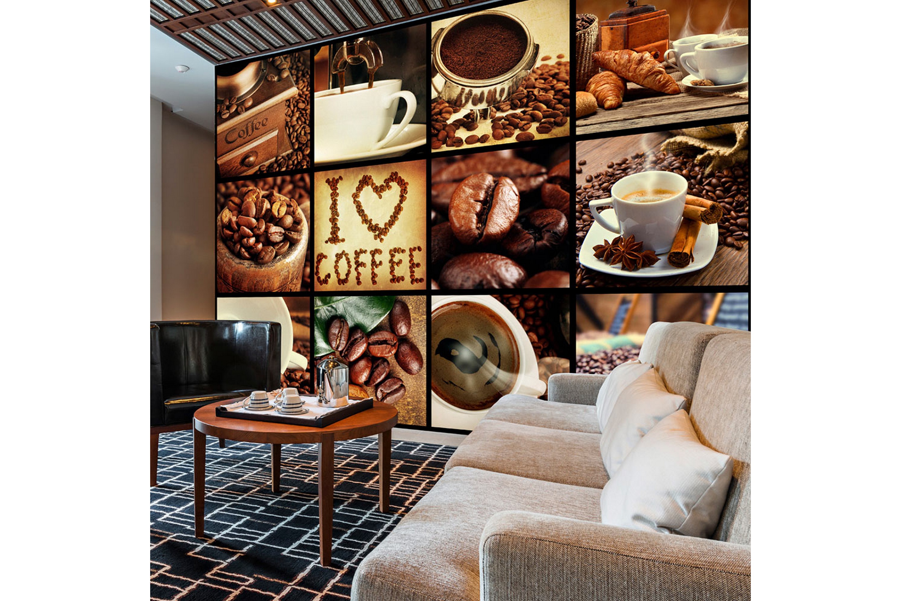 Fototapet Coffee Collage 400x280 Artgeist Sp Z O O Inredning Chilli