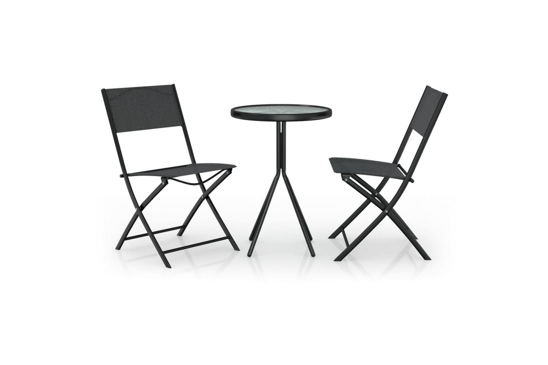 Bistrosett 3 Deler Bladmønster Stoff Og Heltre