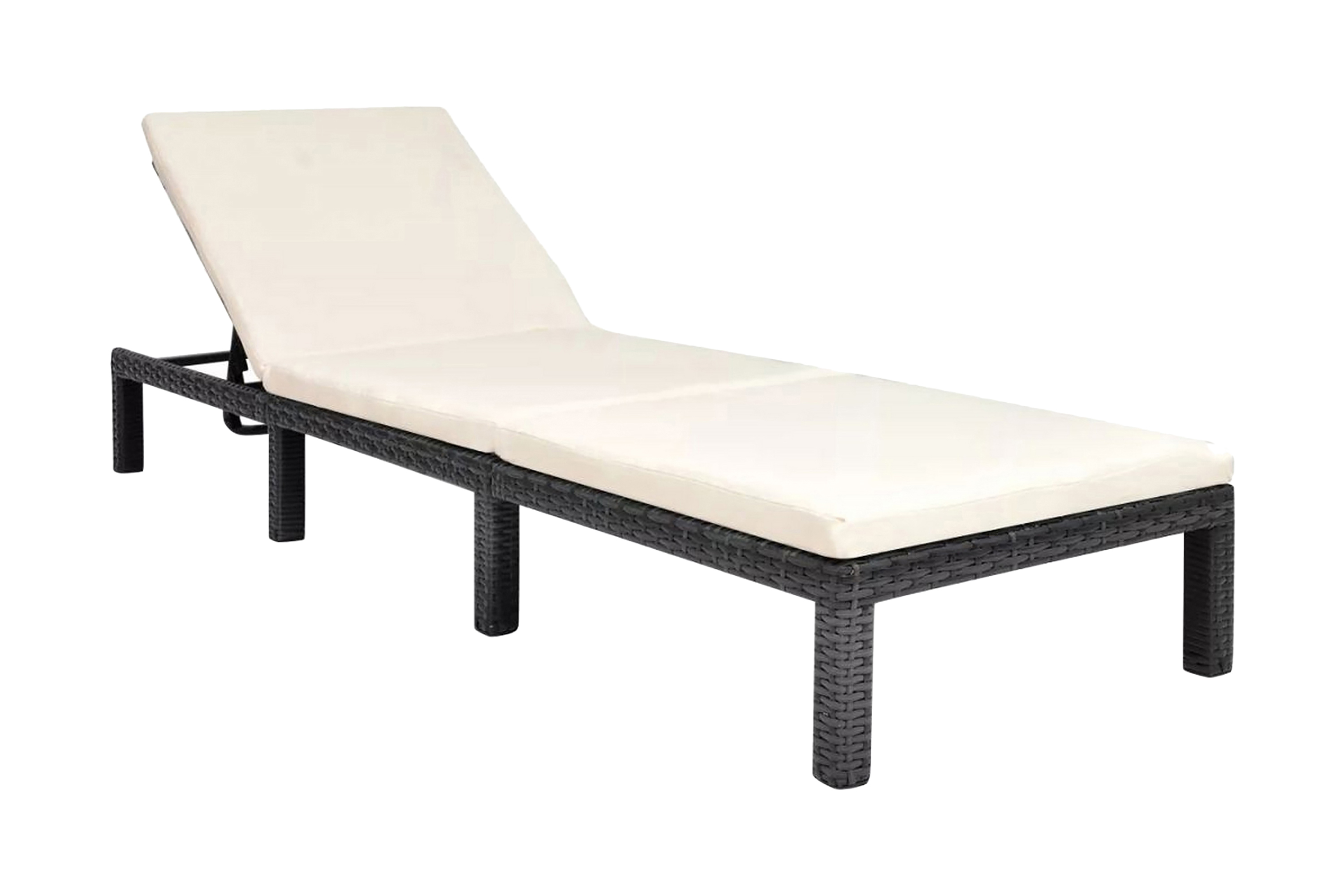 Be Basic Liggestol Med Hynde Polyrattan Sort Sort - Havemøbler - Black ...