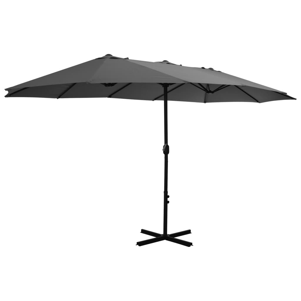 Be Basic Udend Rs Parasol M Aluminiumsstang X Cm Antracit Gr Havem Bler Trademax