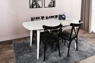 Ruokap yt Kamaria 130x75x130 Cm Valkoinen Huonekalut Kodin1