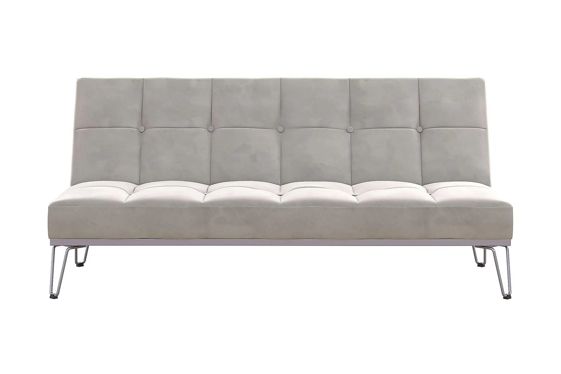 Novogratz Futon Elle Sametti/Harmaa Novogratz - Huonekalut | Kodin1.com