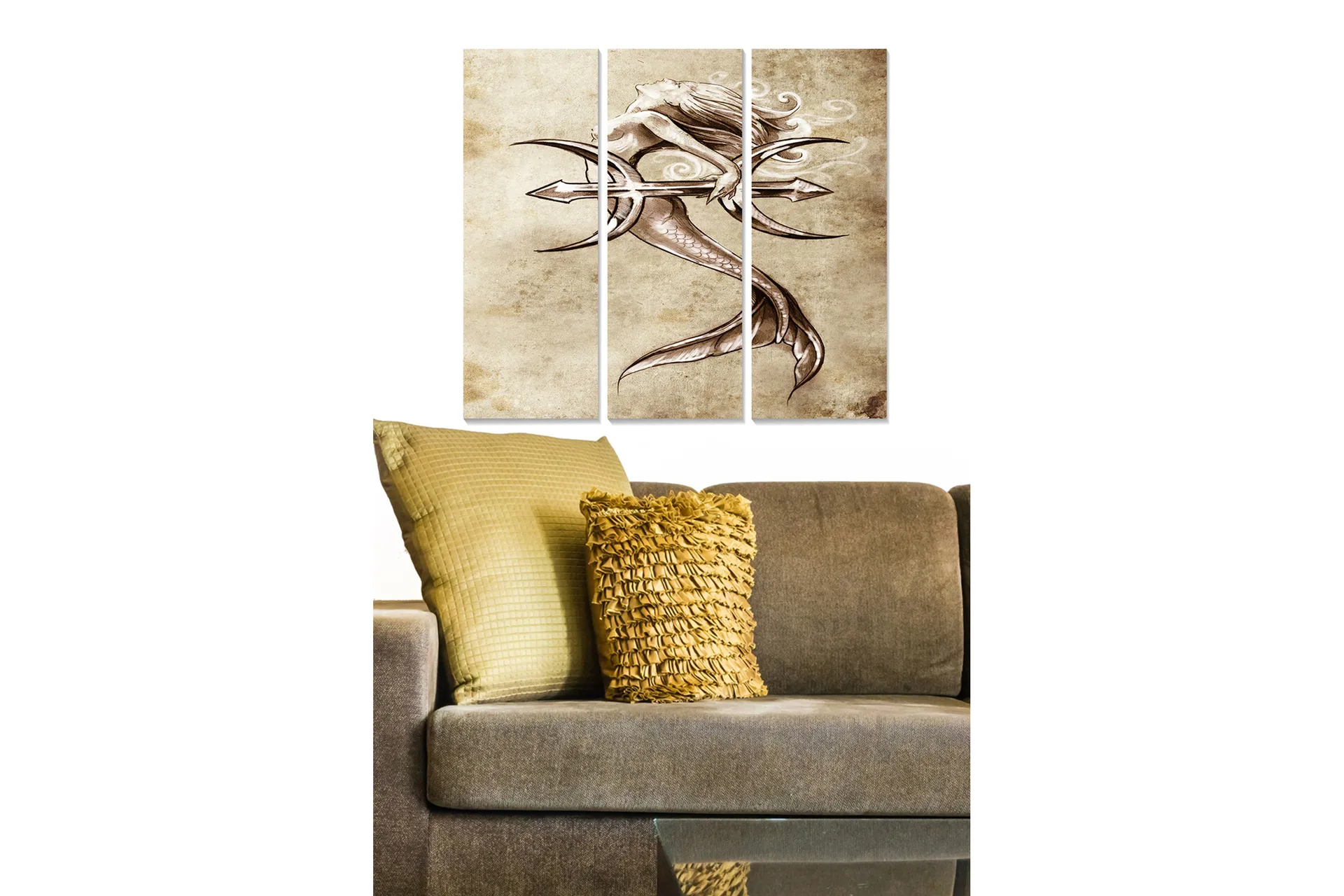 CANVASTAVLA Abstract 3-pack Flerfärgad 20x50 cm - Inredning & dekor ...