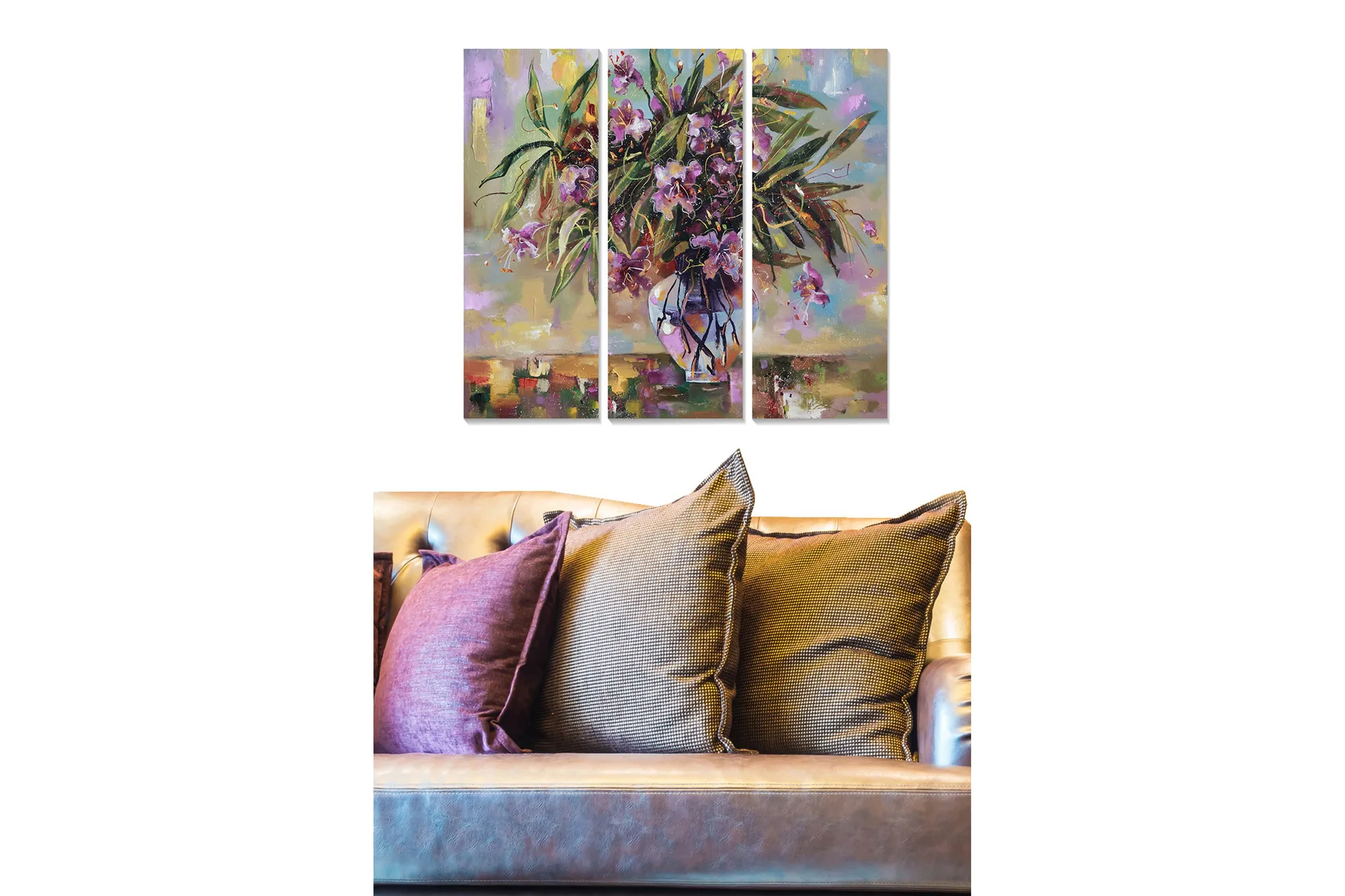 CANVASTAVLA Abstract 3-pack Flerfärgad 20x50 cm - Inredning & dekor ...