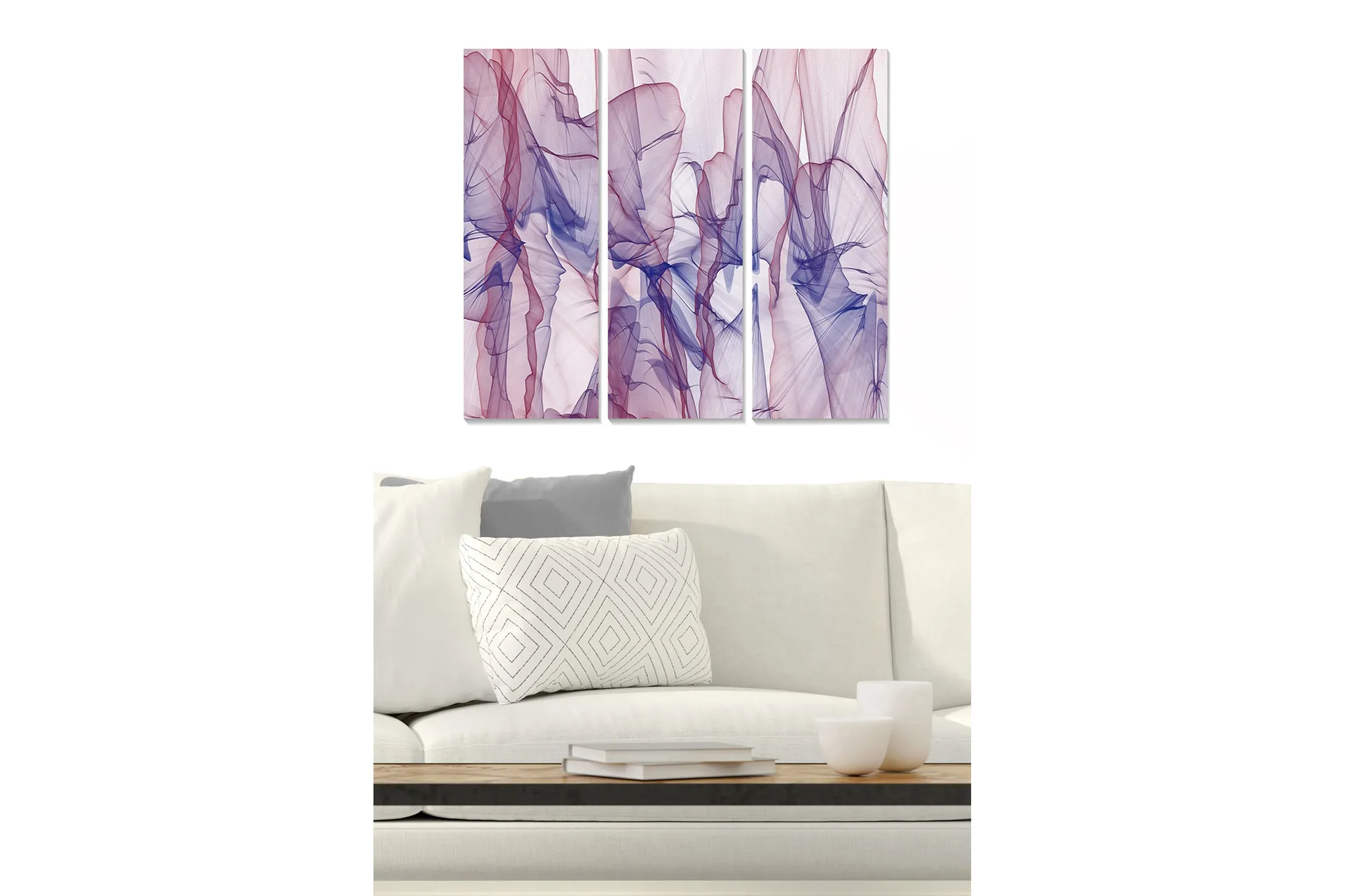 CANVASTAVLA Abstract 3-pack Flerfärgad 20x50 cm - Inredning & dekor ...