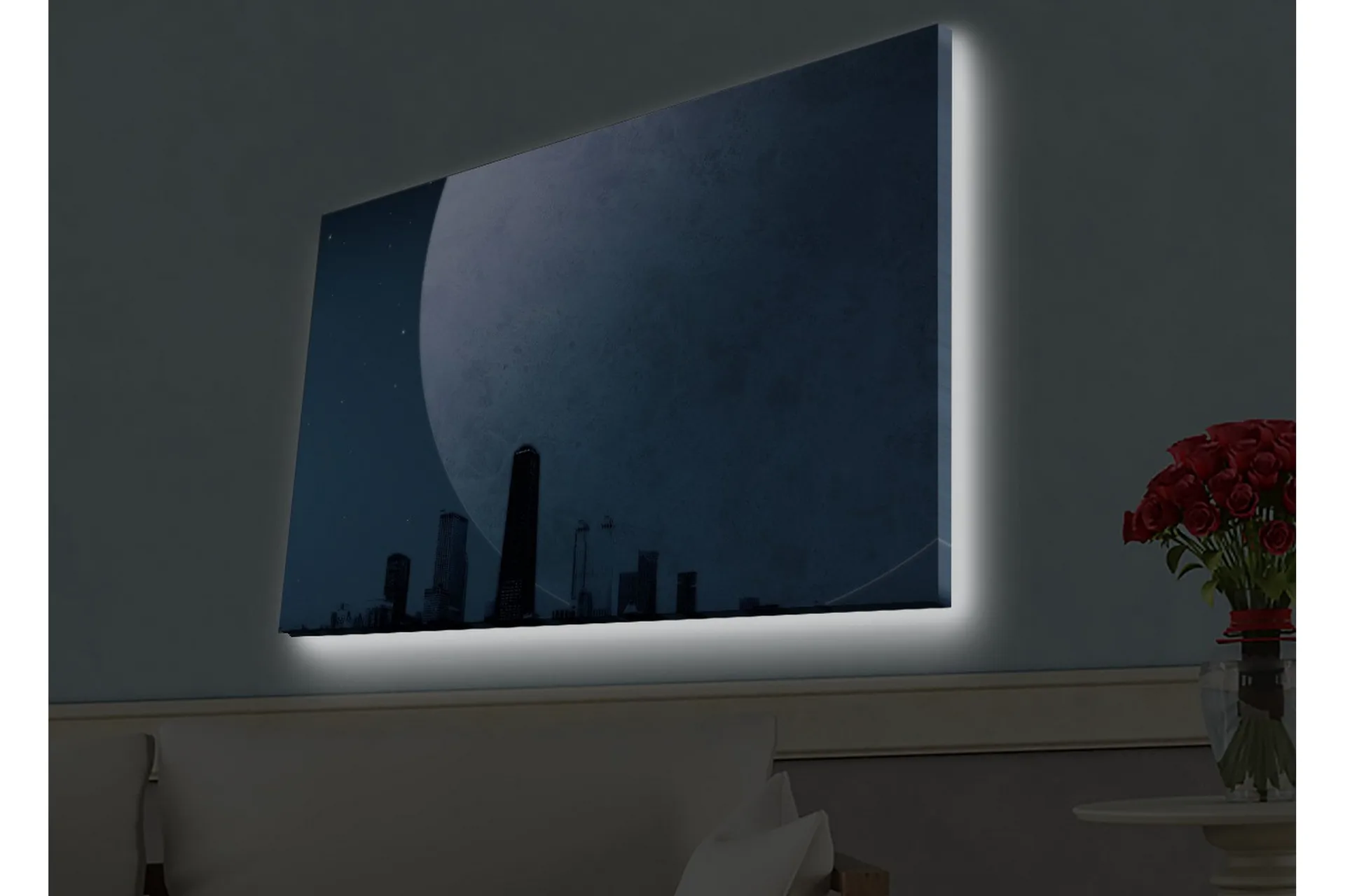 Väggdekor LED-belysning Canvas Målning - Inredning & dekor - Furniturebox