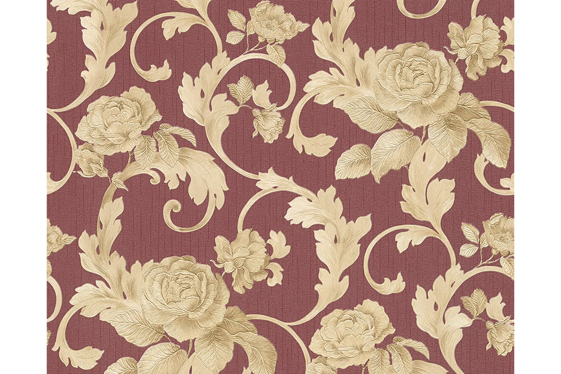 Rosas Tapet Nobile Ovävd Röd Guld - Inredning & dekor - Furniturebox