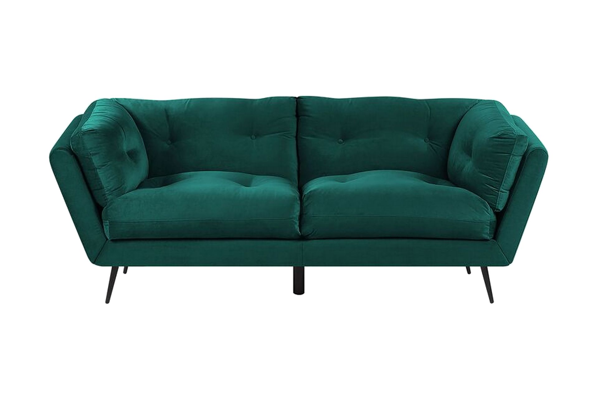 Lenvik 3-sits Soffa Sammet/Grön - Möbler - Trademax