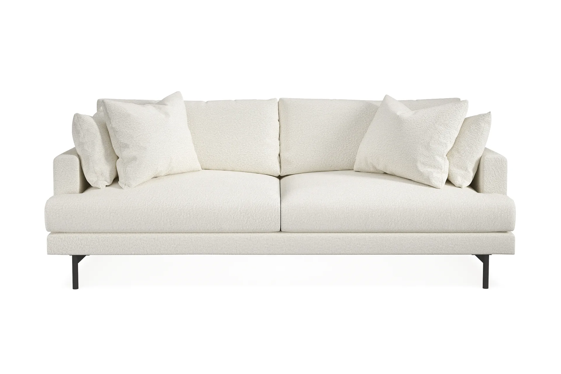 Scandi Days Menard 4-sits Djup Soffa i Bouclé Vit - Möbler | Chilli