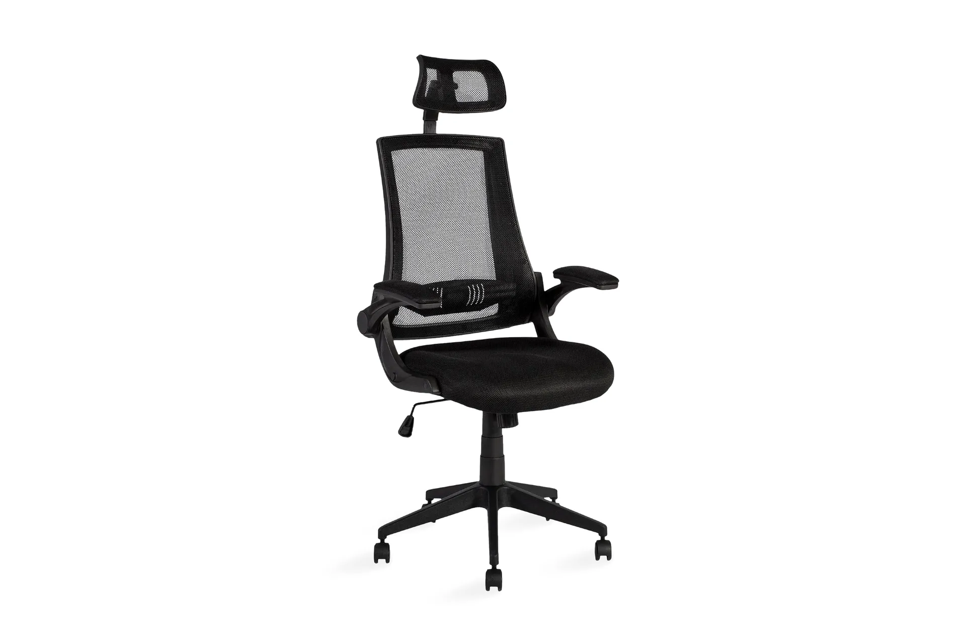 Kontorstol NOVARA 66x705xH1175-1275cm svart Svart - Möbler - Trademax