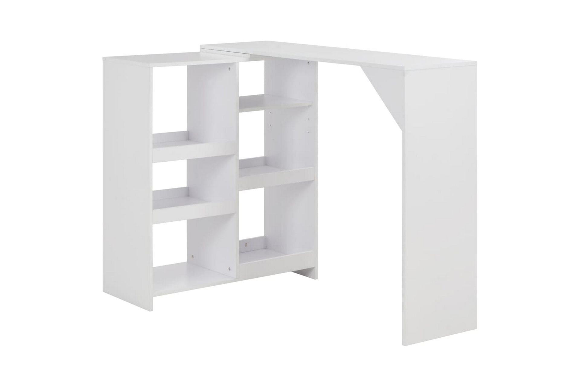 Barbord Med Hylle Betonggrå 124X46X103,5 Cm Konstruert Tre