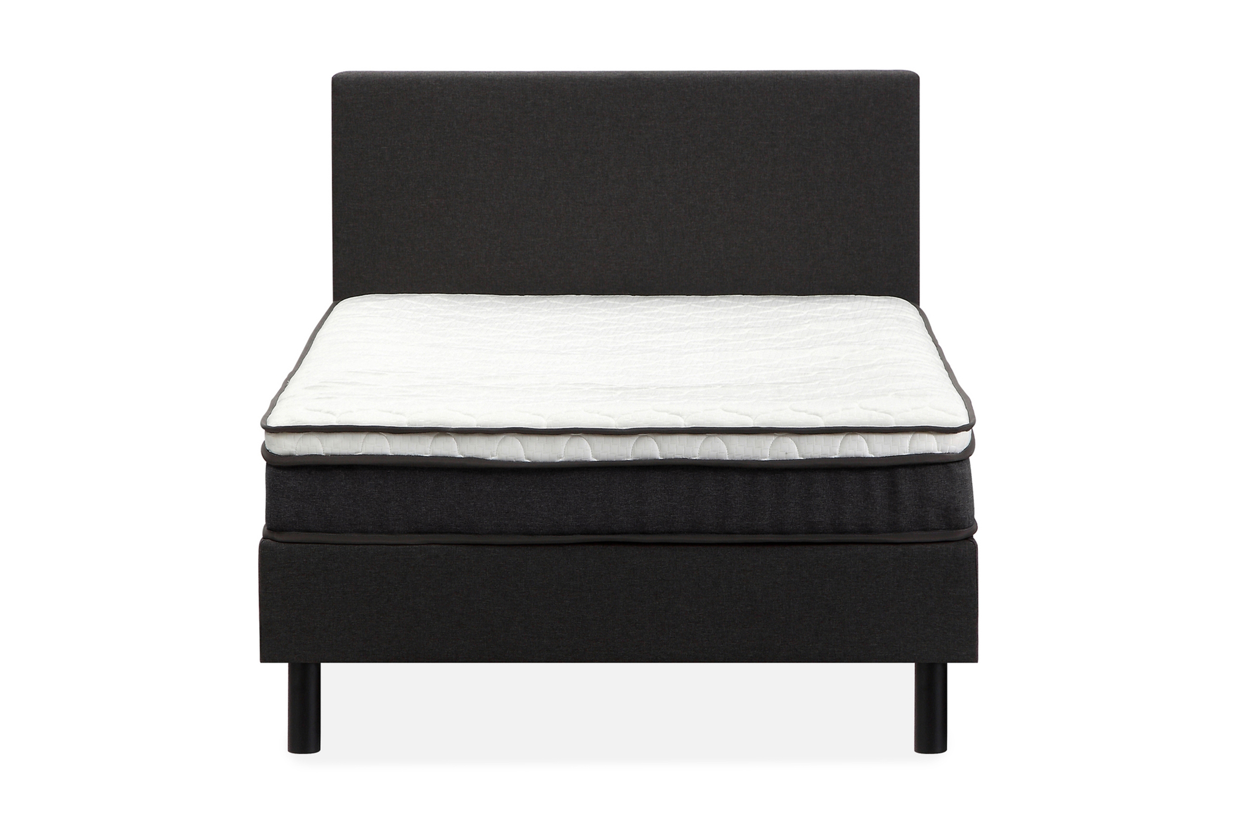 ELBERON Kontinentalsäng 120x200 cm Mörkgrå (+Fler val) Komplett