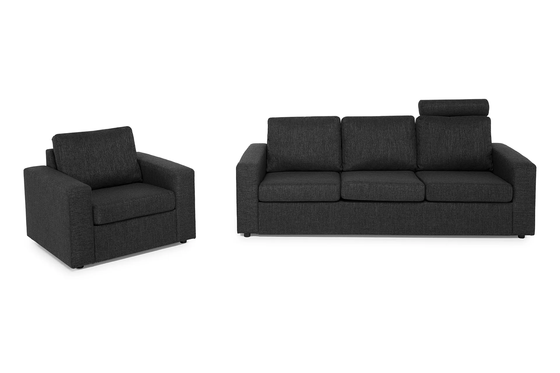 NEW YORK Soffgrupp 3-sits+Fåtölj Antracit - Möbler - Furniturebox