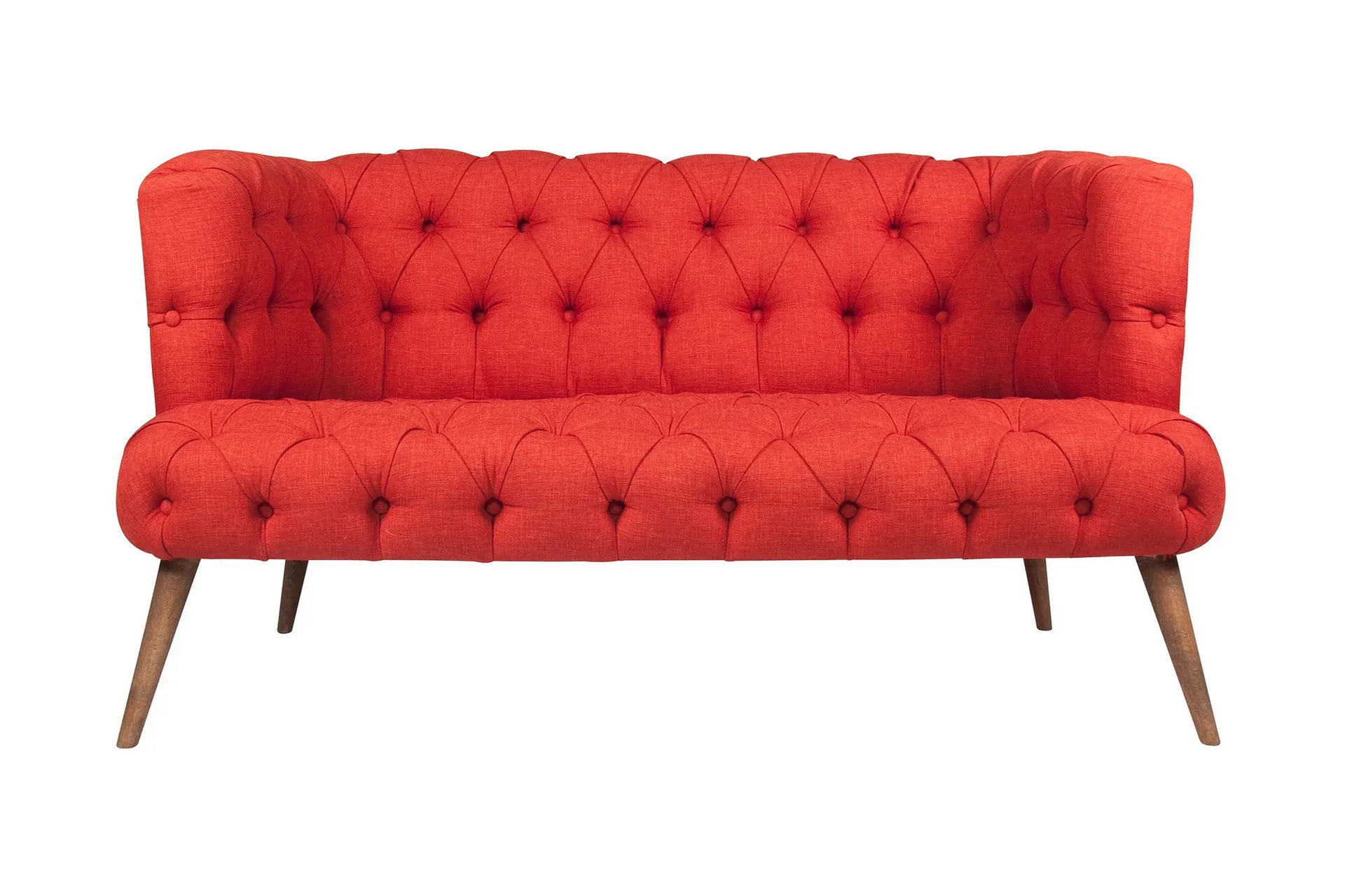 LENWIL 2-sits Soffa Röd/Natur - Möbler - Furniturebox