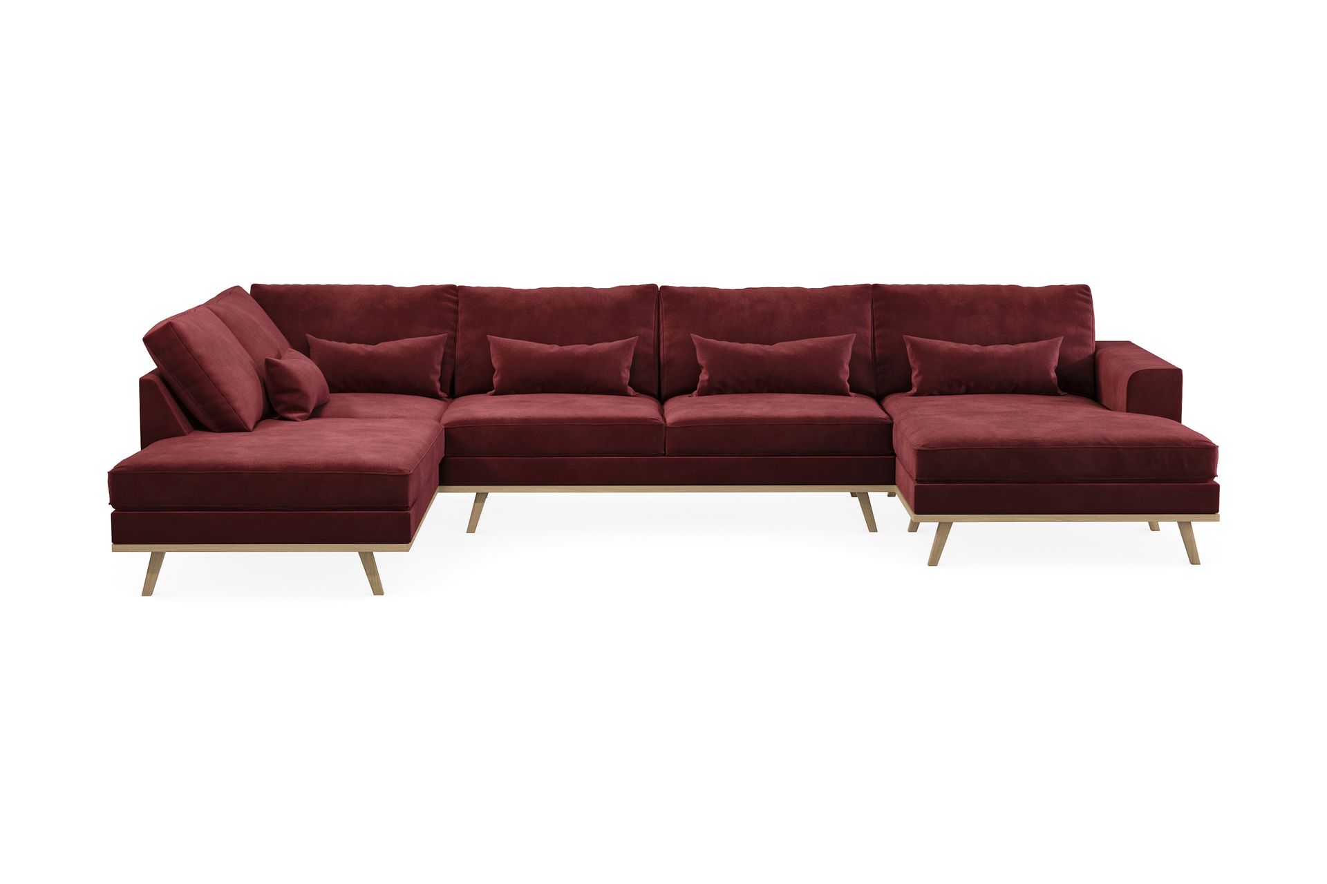 TULSA U-soffa Lila/Ek Röd - Möbler - Furniturebox
