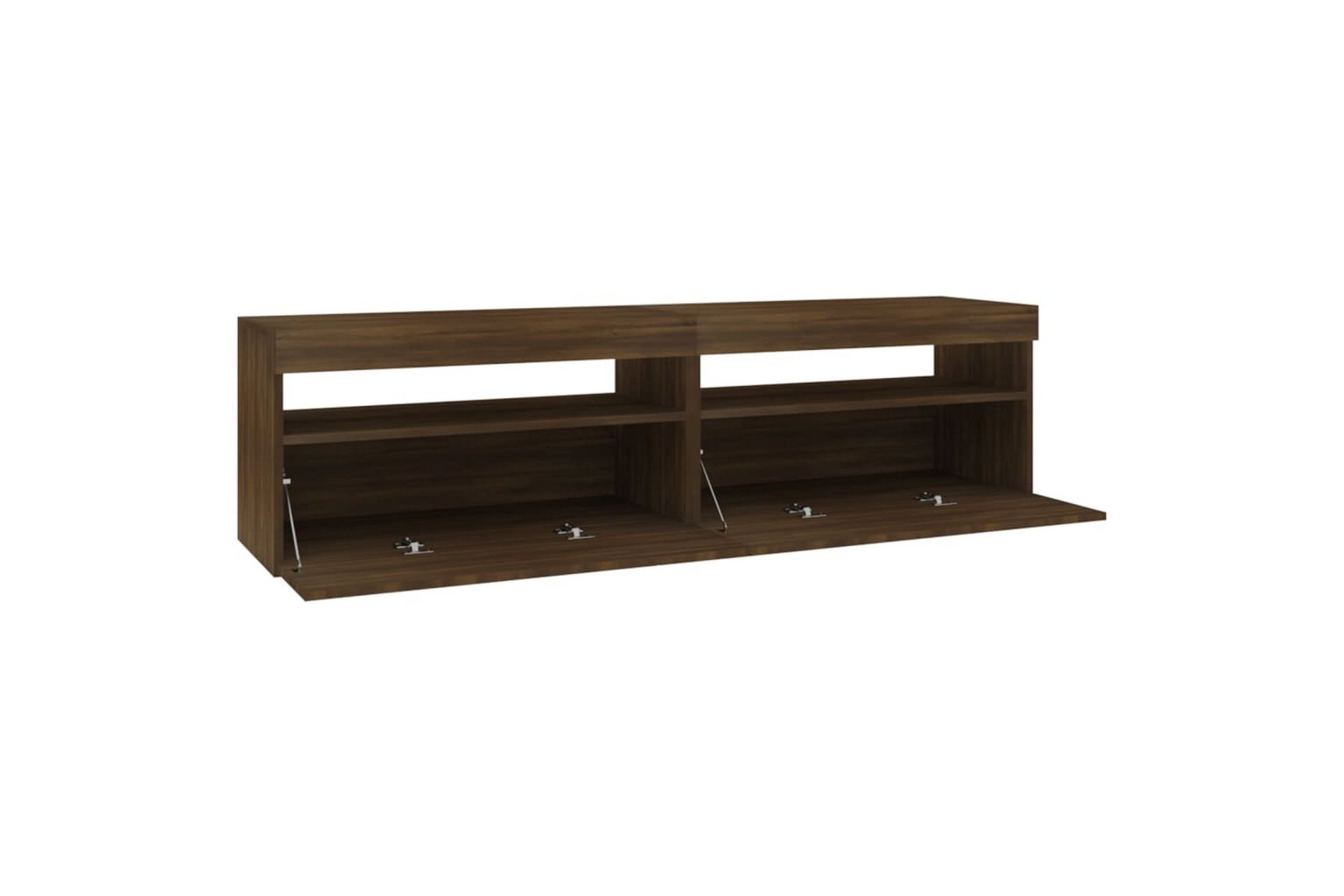 Tv-Benk Med Led Sonoma Eik 139,5X34X50 Cm Konstruert Tre main image 1