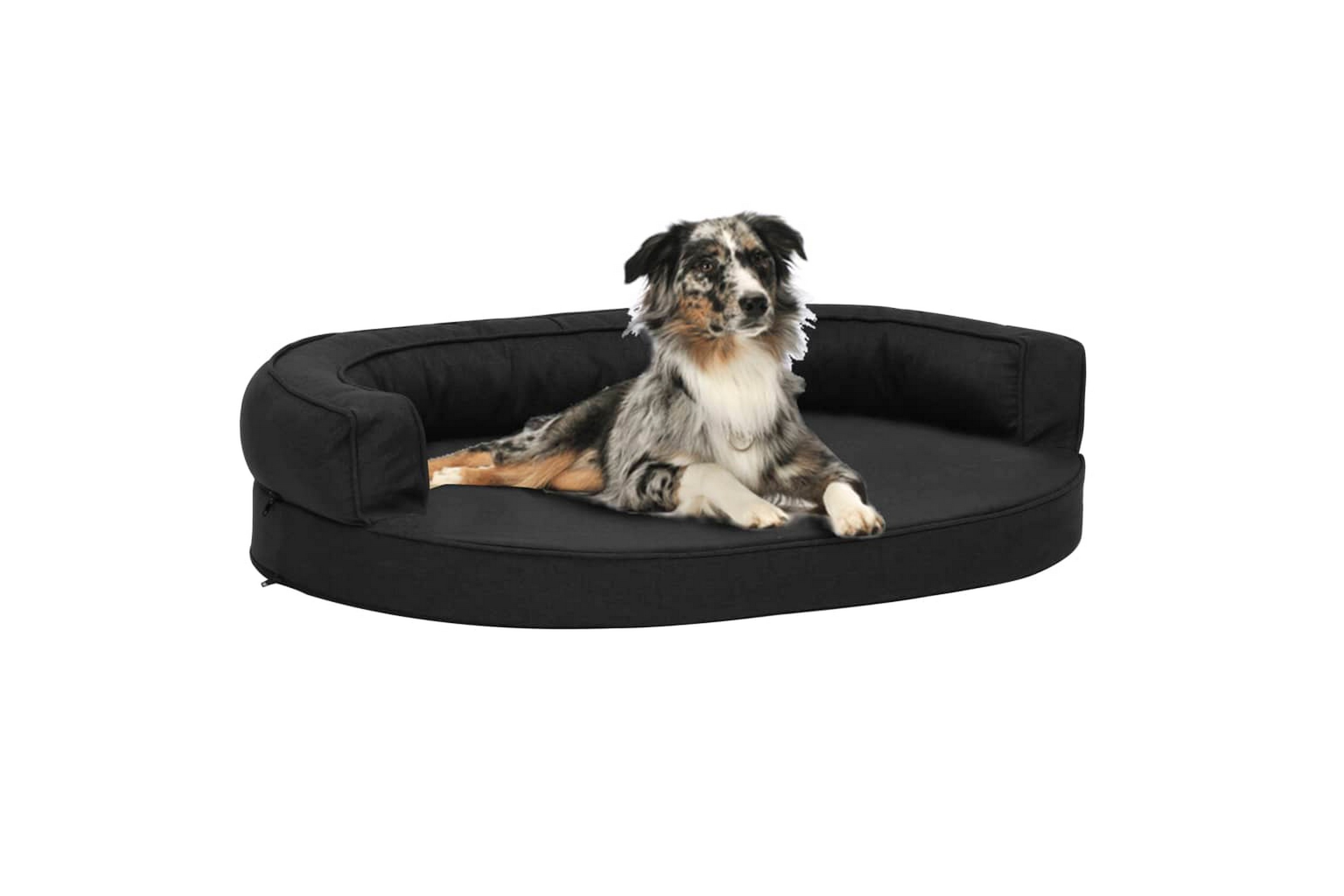 Be Basic Ergonomisk Hundeseng Med Linutseende 75x53 Cm Svart Svart ...