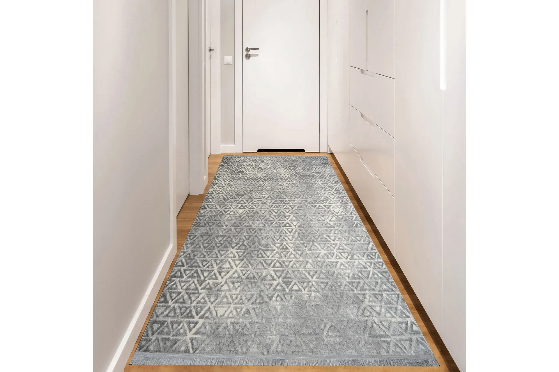 Naveena Gångmatta 100x450 cm Rektangulär Grå/Creme - Textil & mattor ...