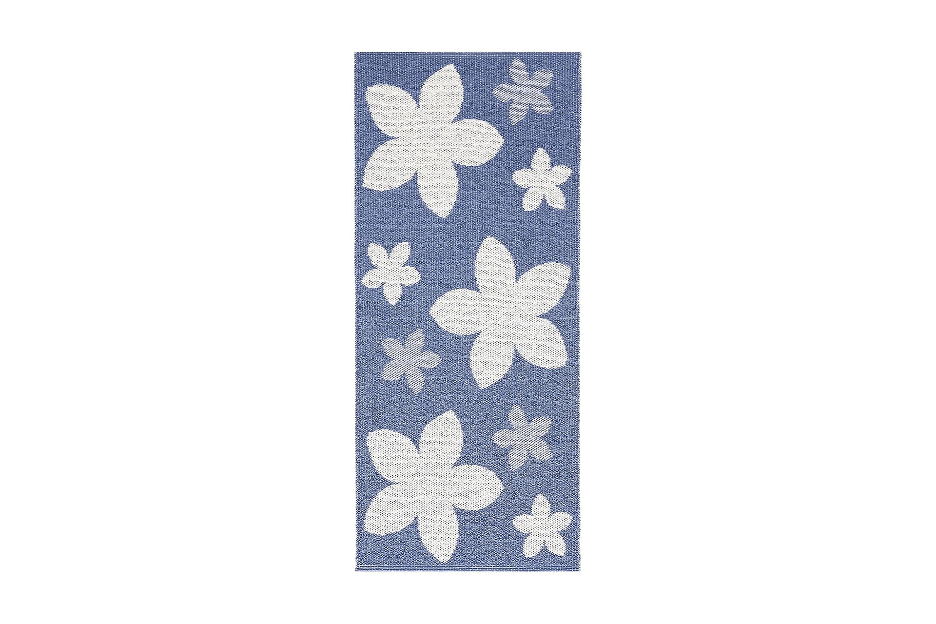 Horredsmattan Flower Plastmatta 70x50 Vändbar PVC Blå Horredsmattan ...