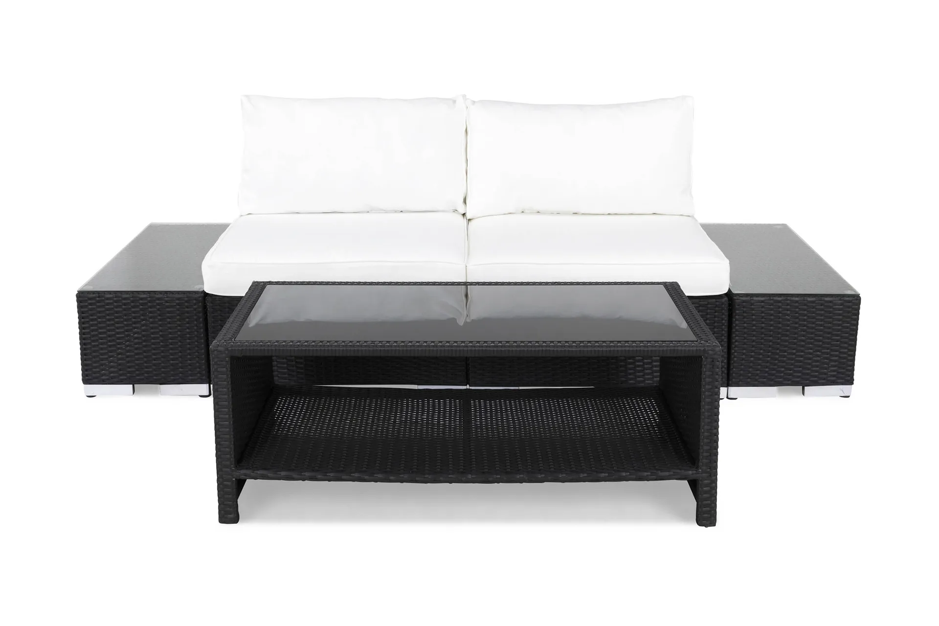 BAHAMAS Loungesoffa Utomhus Utomhus 2-sits + Bord Hylla + 2 Sidobord ...